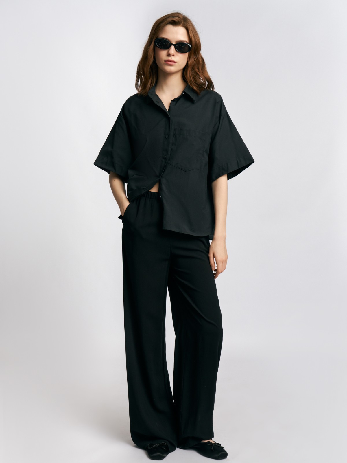 Брюки-джоггеры из вискозы на резинке