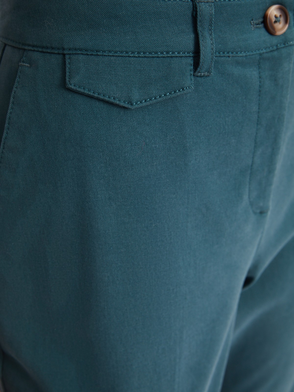 Брюки-чинос со средней посадкой zolla 02331736F043, цвет темно-бирюзовый, размер S - фото 5