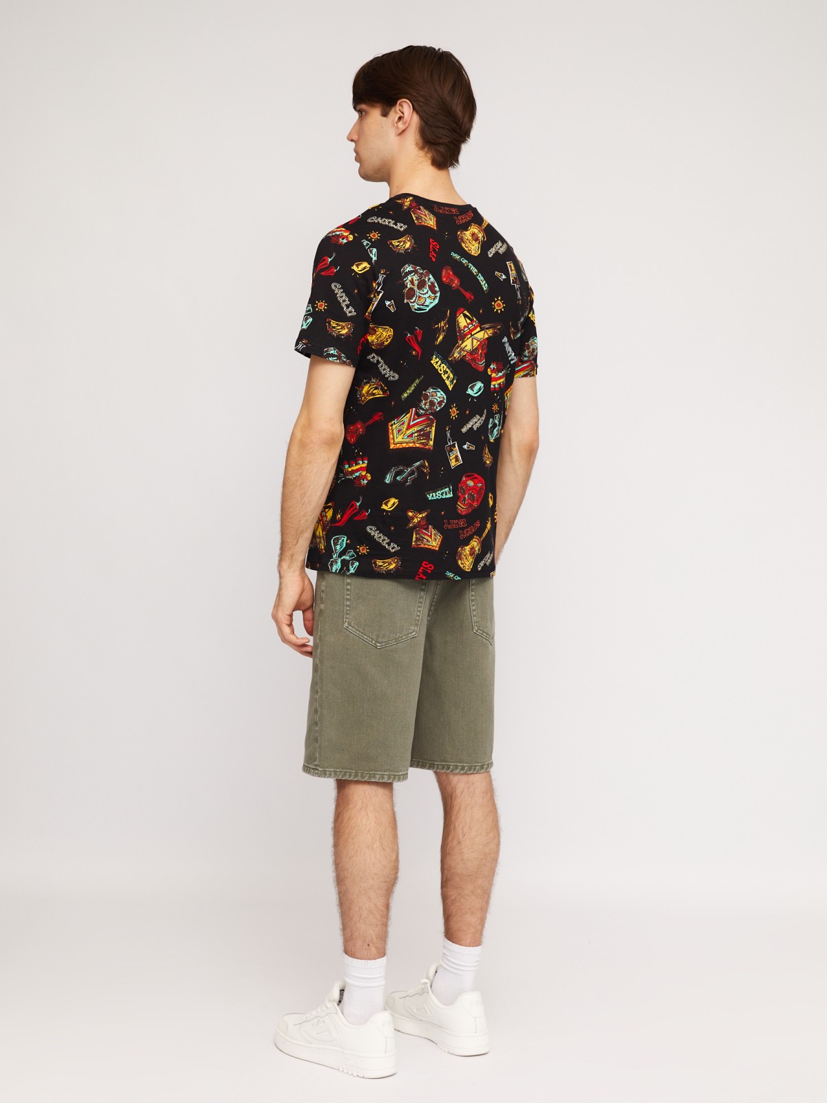 Футболка из хлопка с принтом