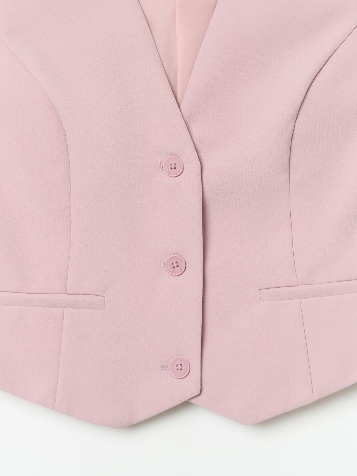 Классический короткий жилет на пуговицах