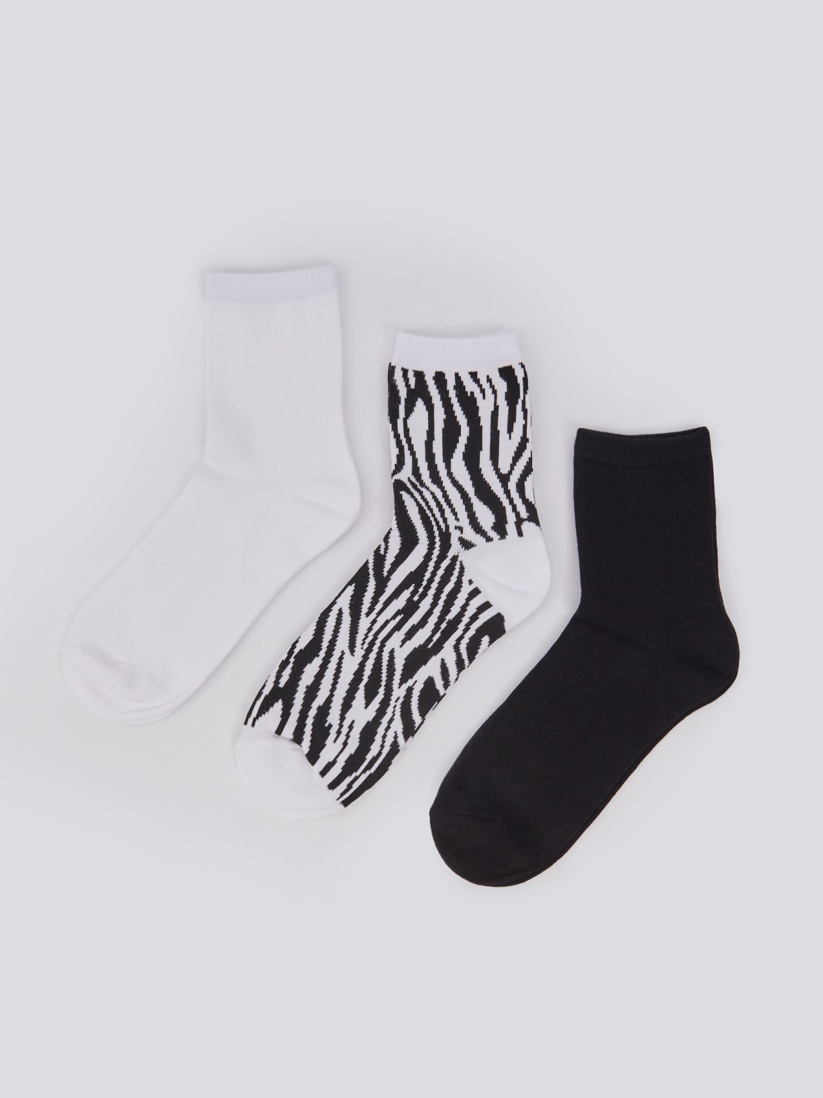 Набор носков (3 пары в комплекте) zolla 024119959225, цвет черный, размер 23-25