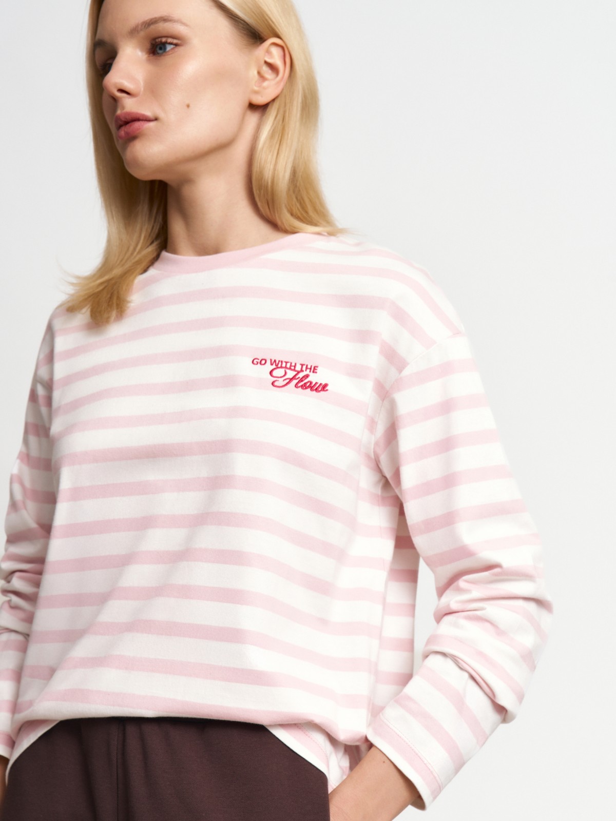 Лонгслив-тельняшка в полоску из хлопка