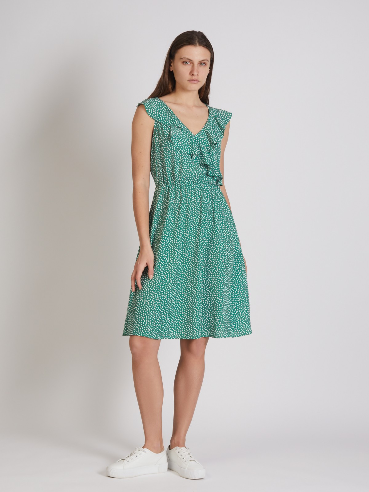 Платье zolla 22224827Y453, цвет зеленый, размер XS - фото 2
