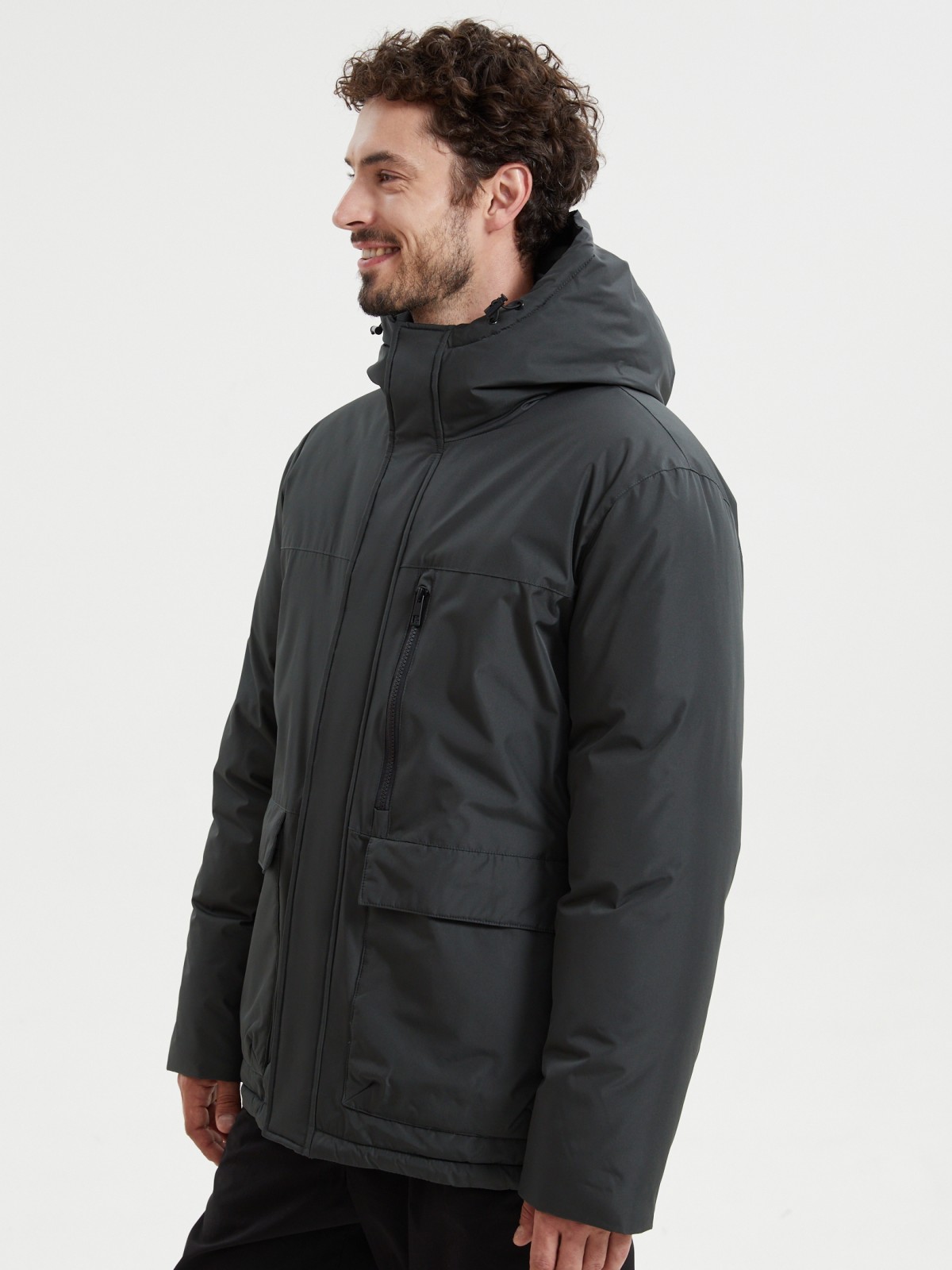 Куртка с капюшоном и утеплителем