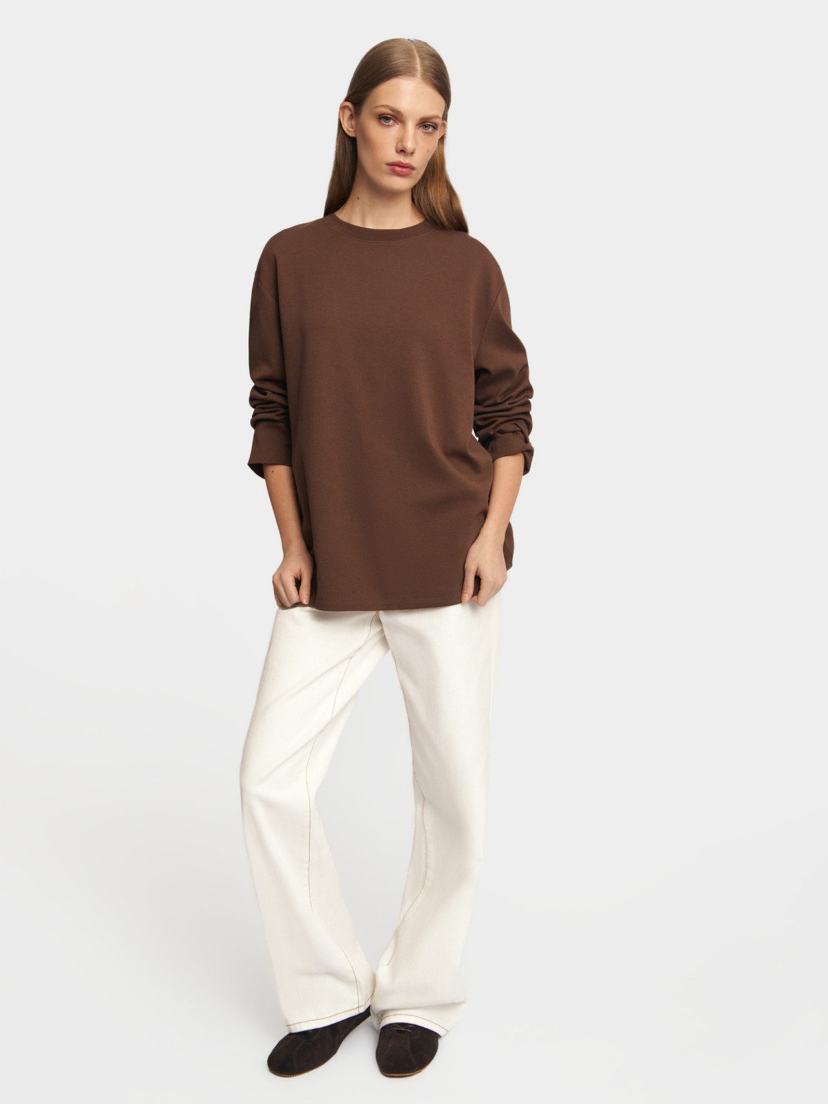 Трикотажный лонгслив из хлопка