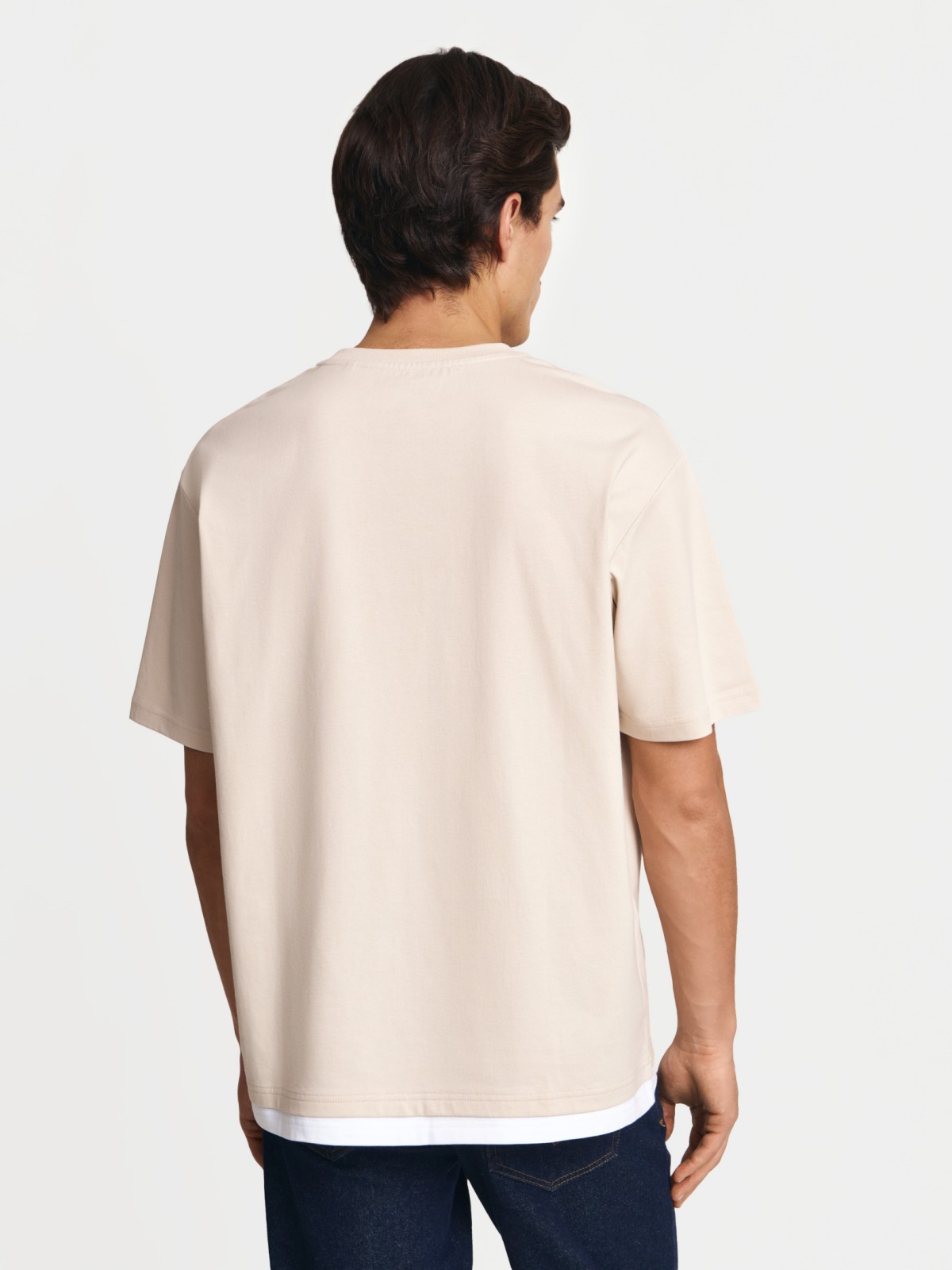 Футболка оверсайз из хлопка с коротким рукавом