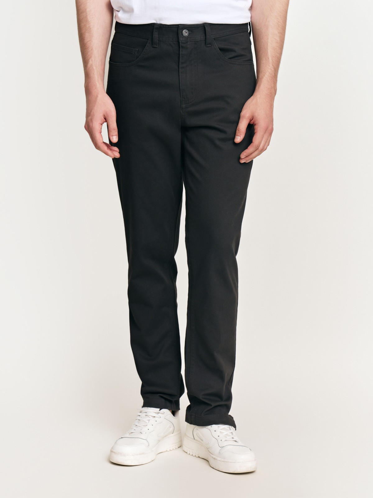 Брюки силуэта Slim из хлопка
