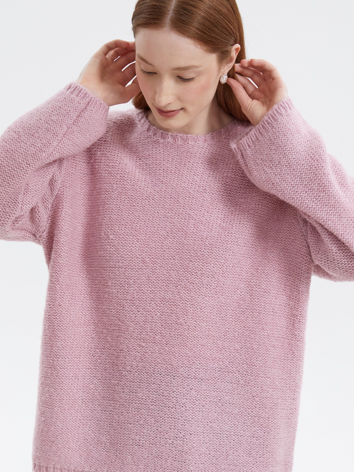 Вязаный джемпер объёмного фасона