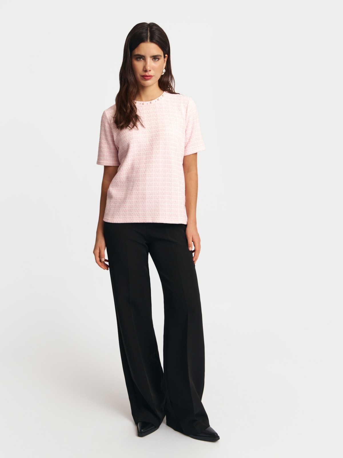 Твидовая футболка