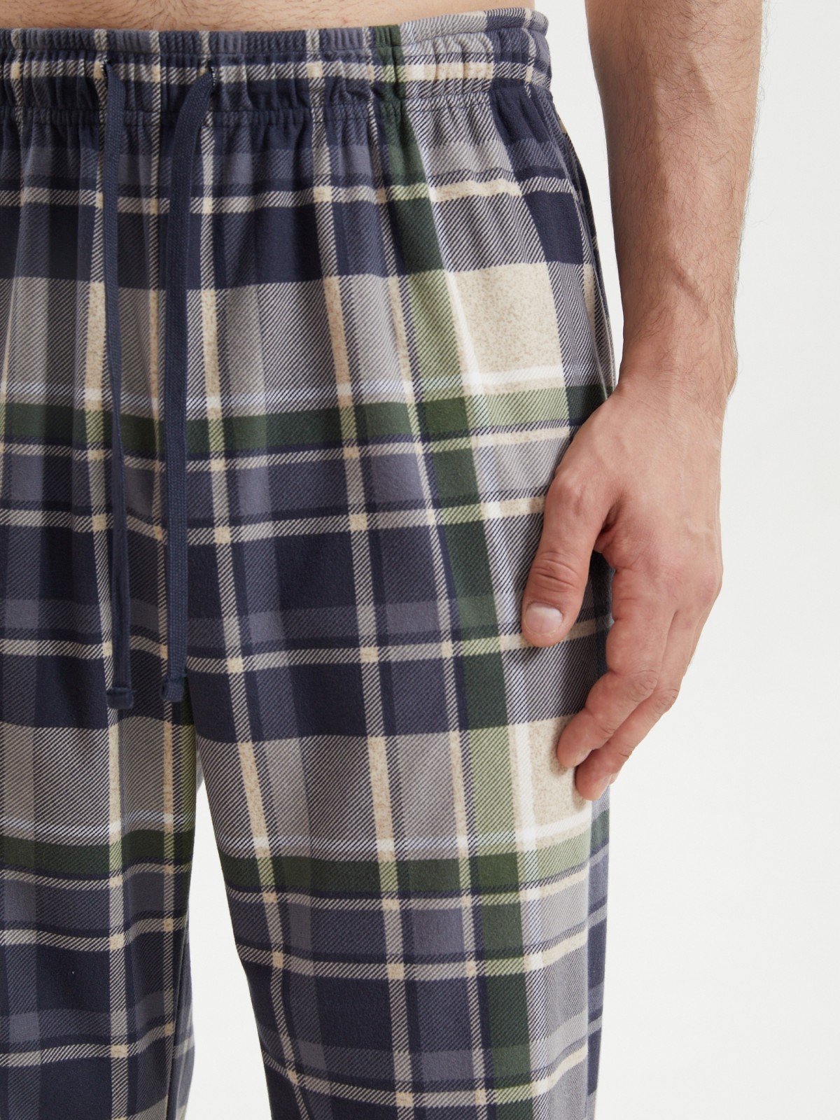 Брюки из флиса в клетку