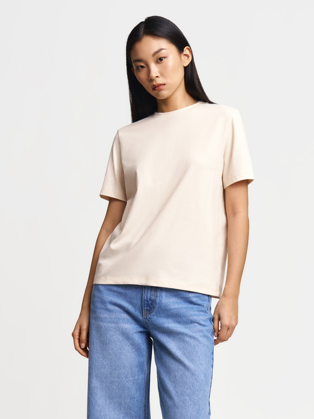 Футболка из хлопка однотонная