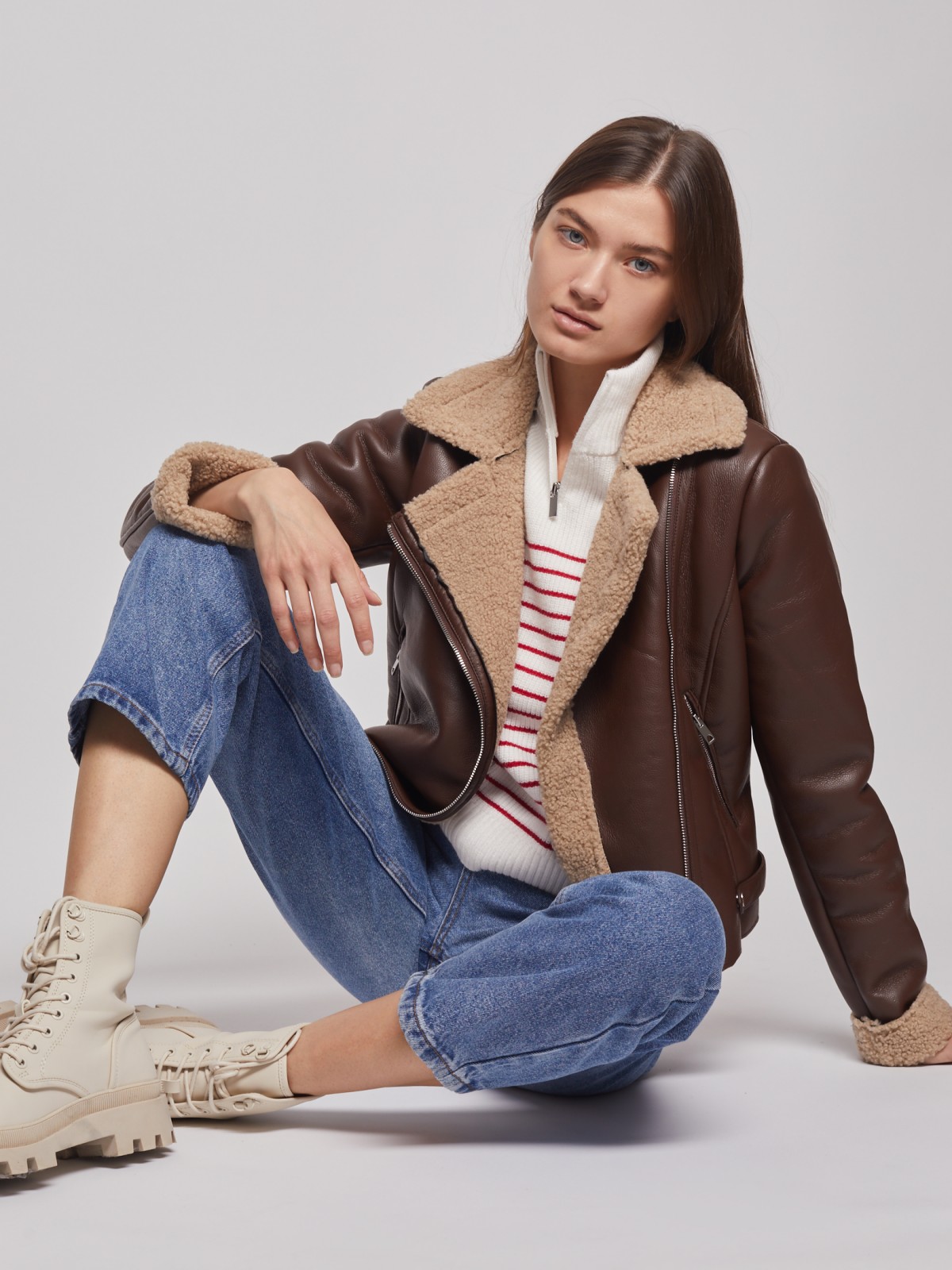 Дублёнка-косуха из экокожи