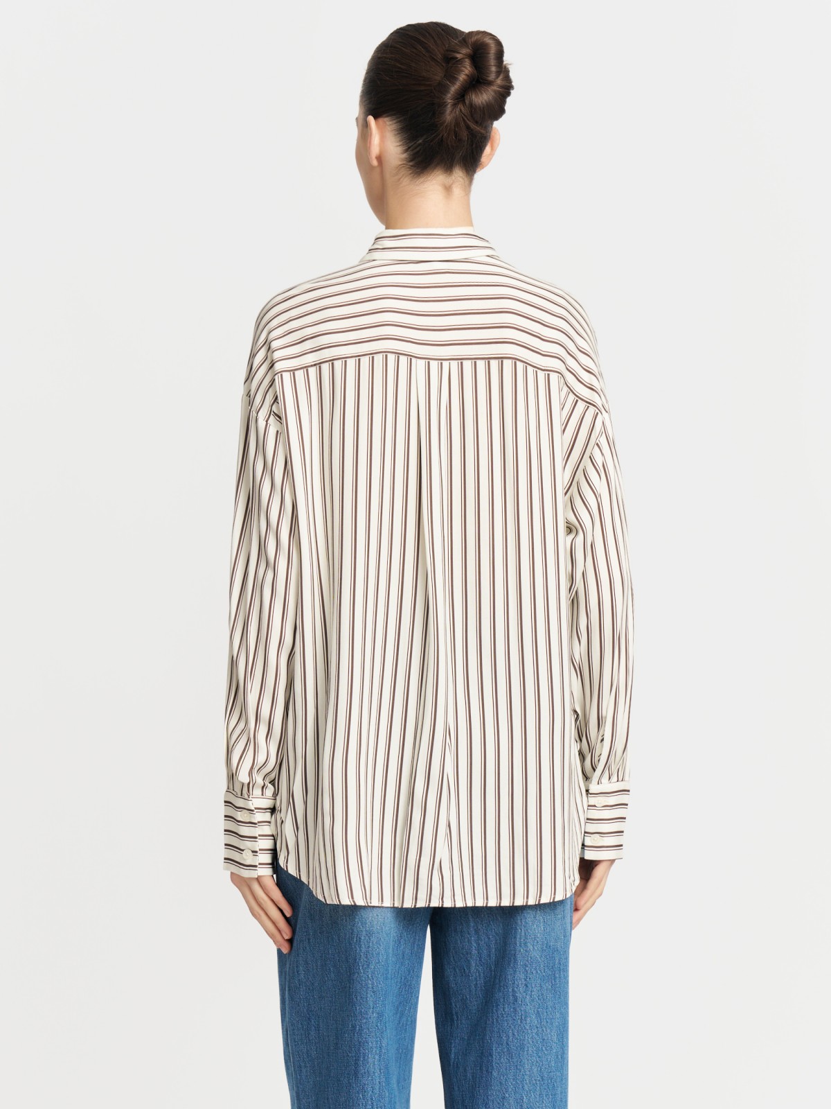 Рубашка из вискозы в полоску