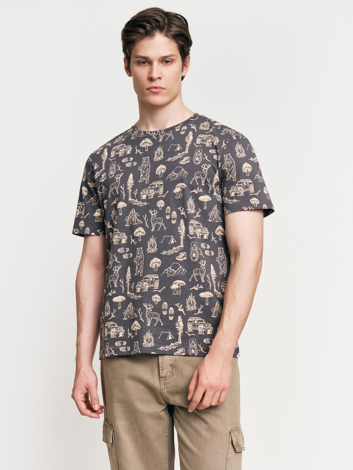 Футболка из хлопка с принтом