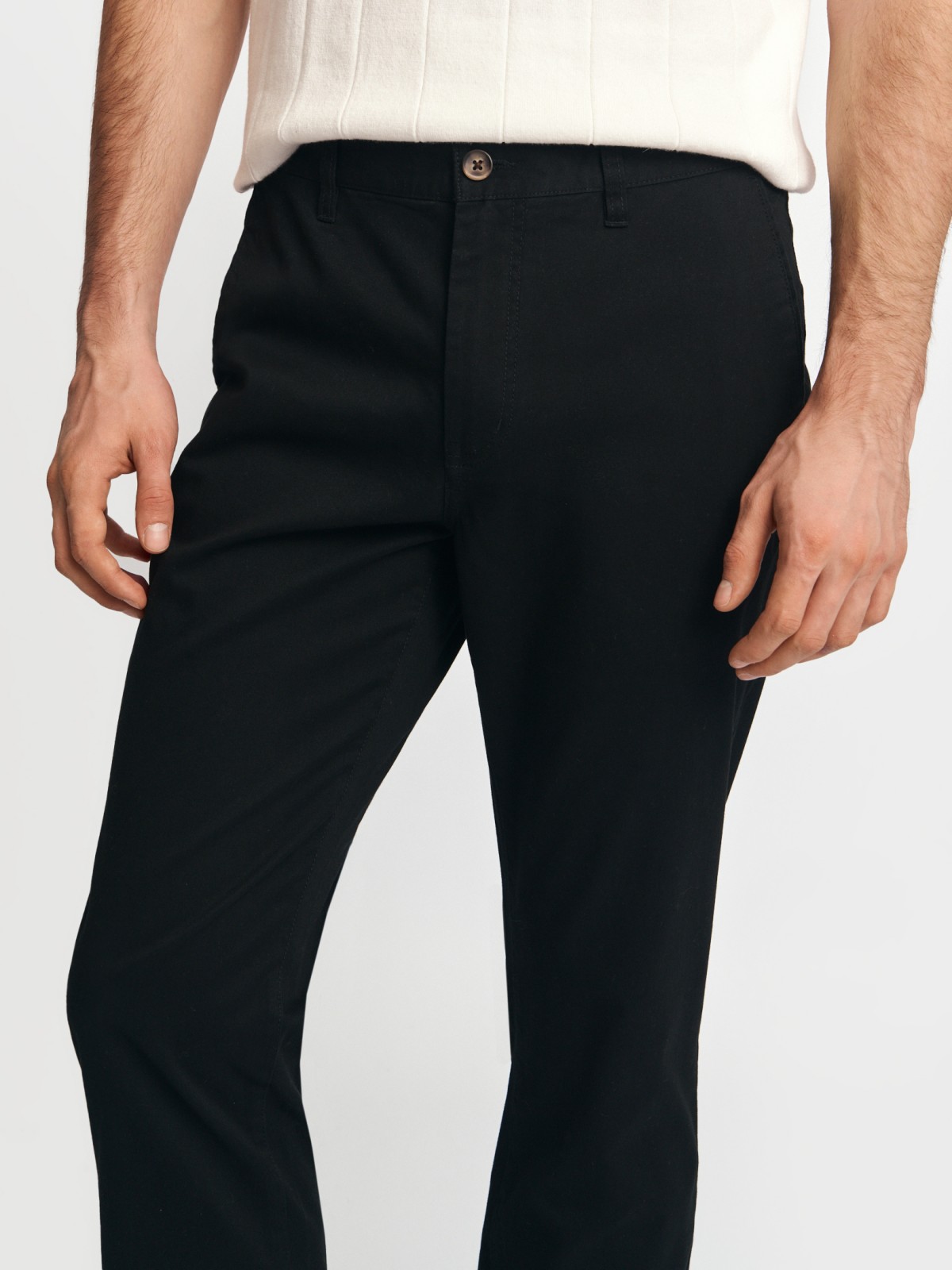 Брюки силуэта Slim из хлопка