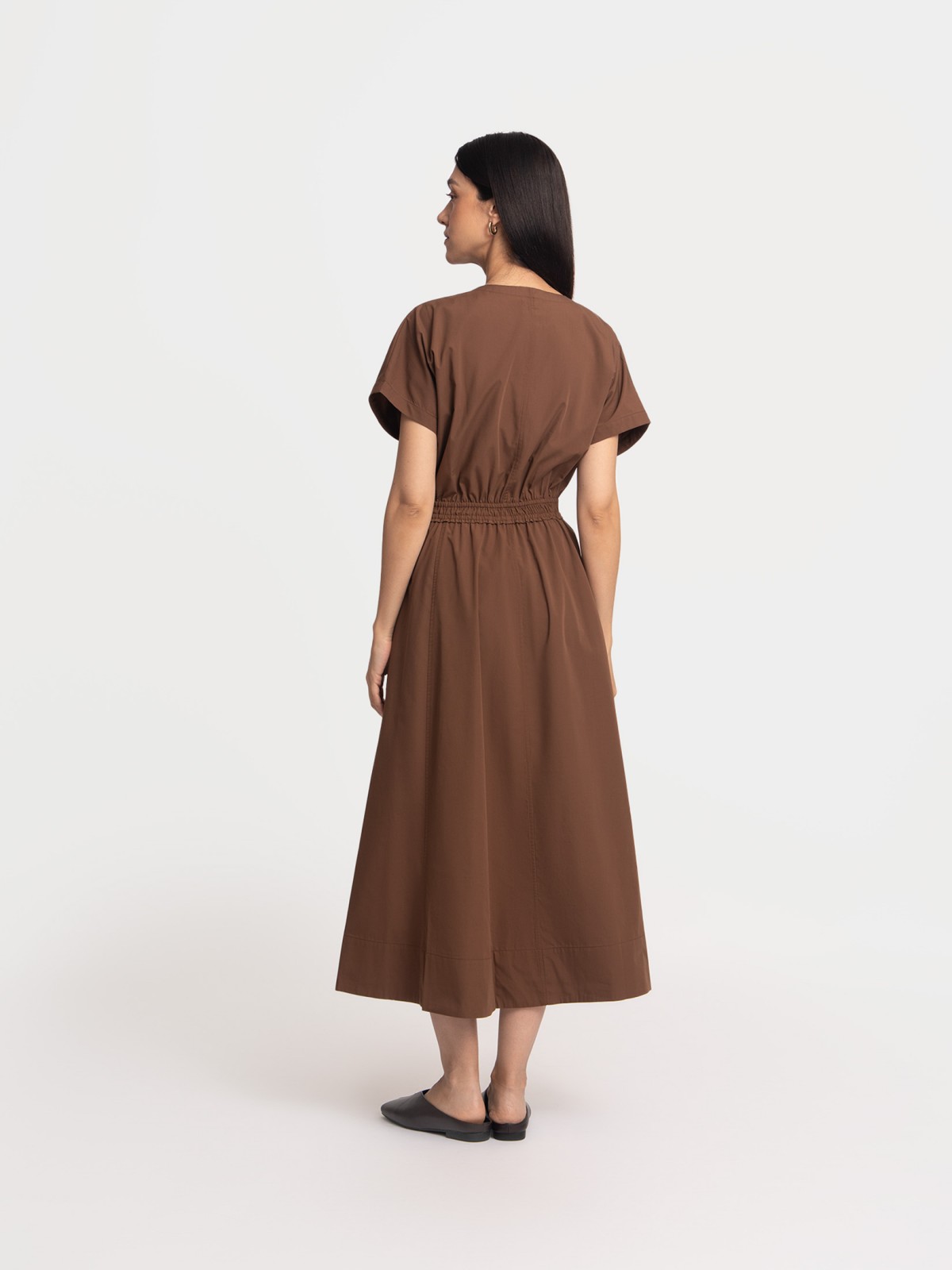 Платье миди на резинке