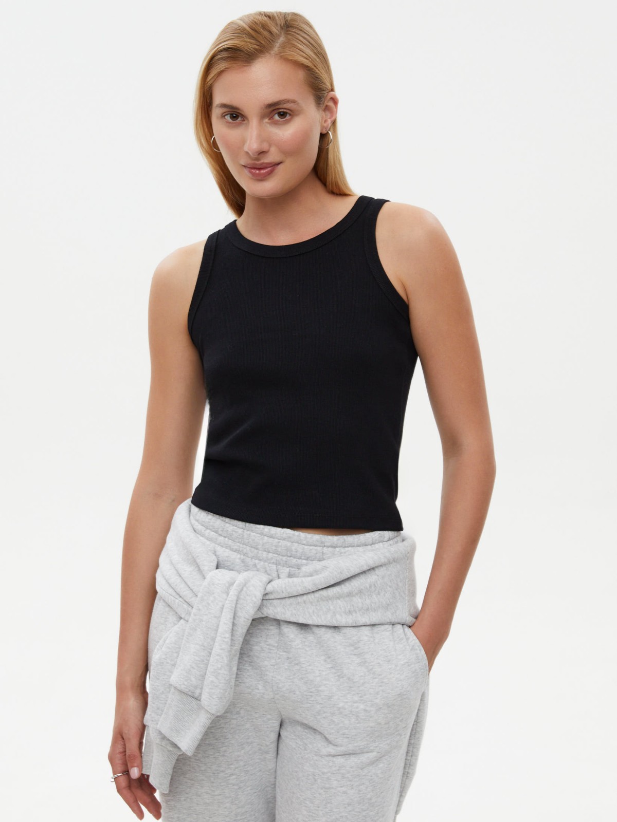 Майка из хлопка без рукавов