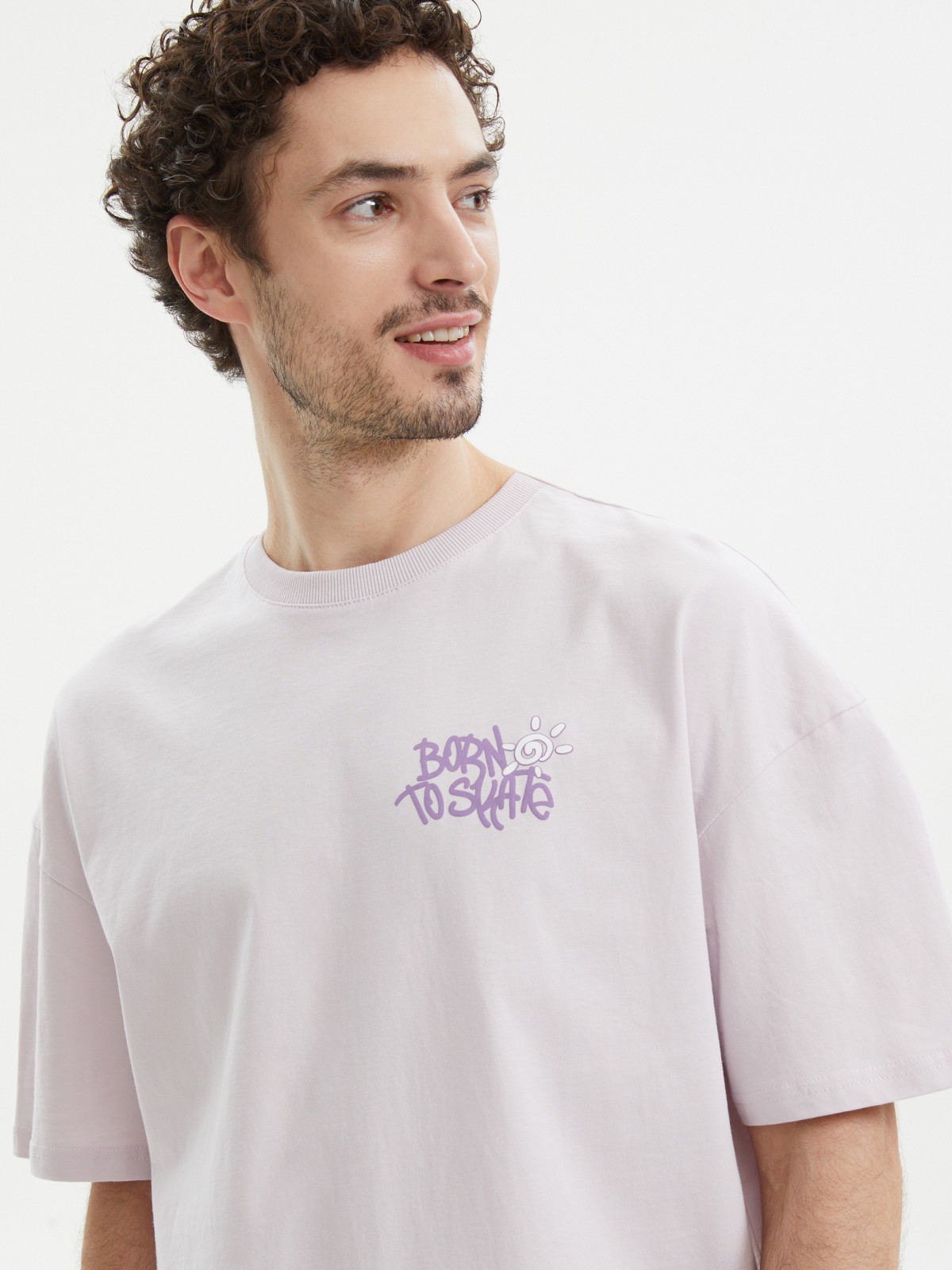 Футболка оверсайз из хлопка с надписью