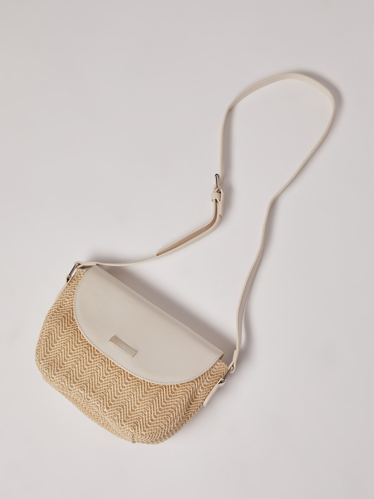 Плетёная сумка кросс-боди zolla 223239459085, цвет бежевый, размер No_size - фото 1
