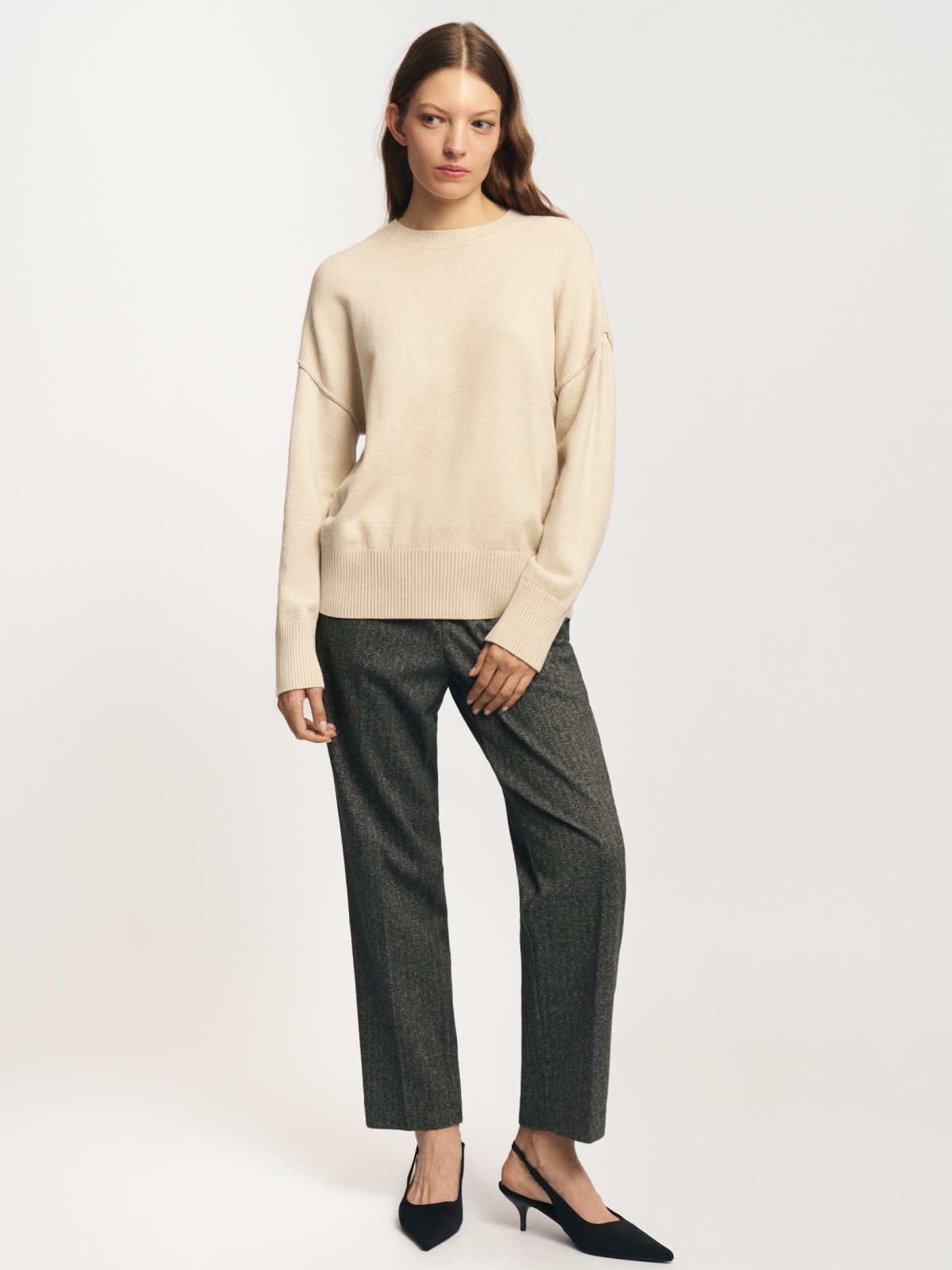 Вязаный джемпер с длинным рукавом