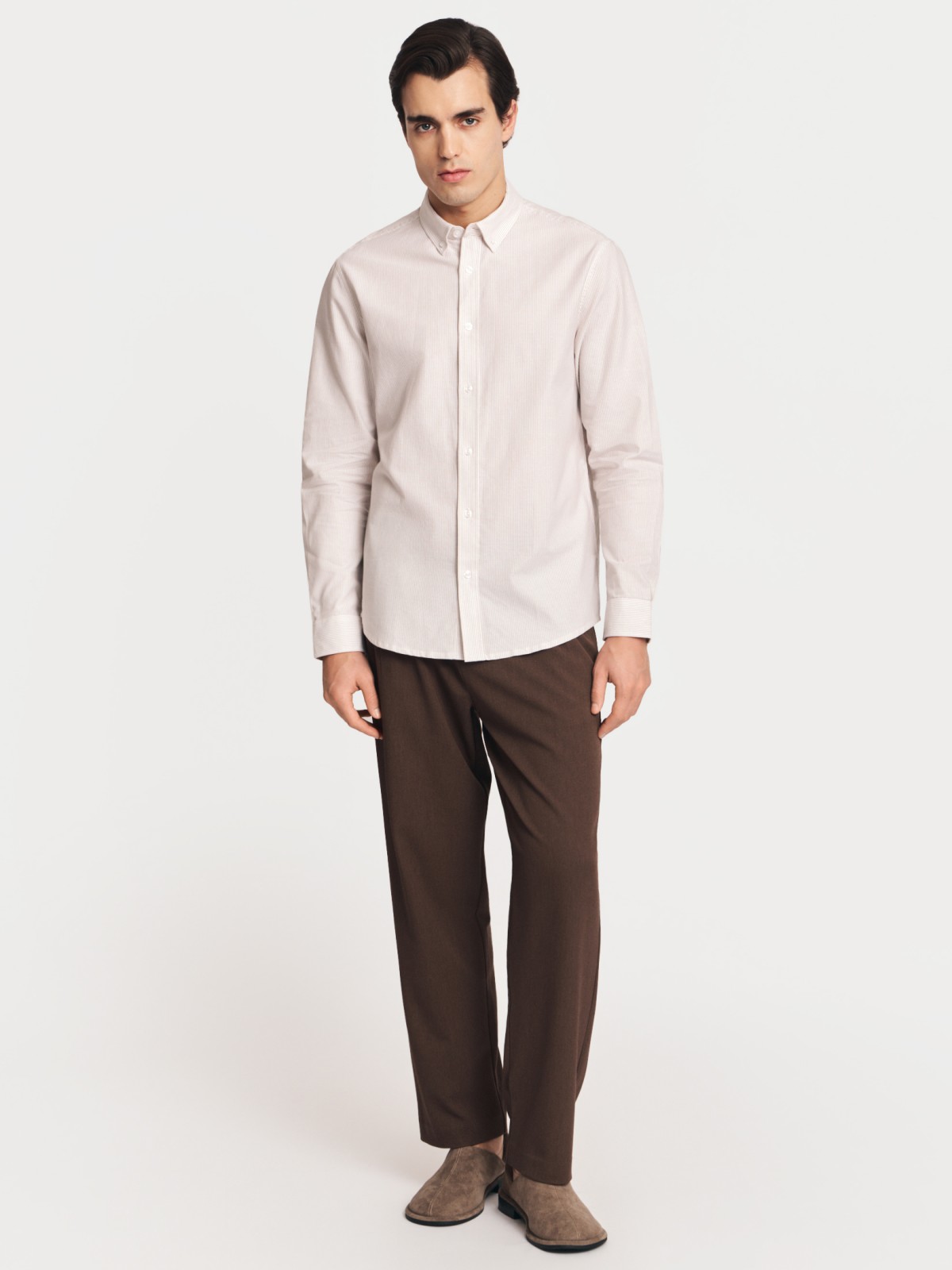 Рубашка в полоску из хлопка