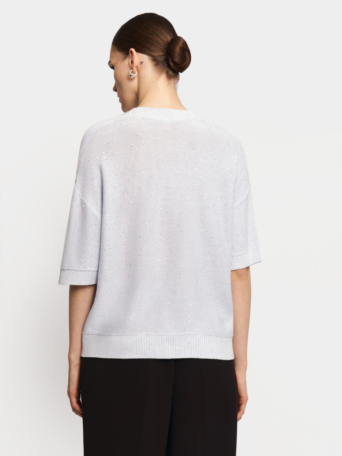 Вязаный джемпер с пайетками