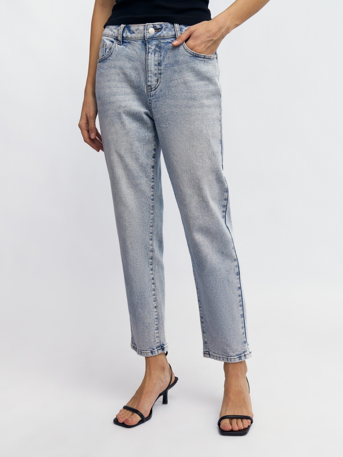 Джинсы силуэта Mom comfort из хлопка