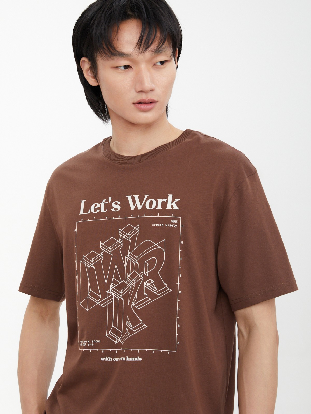 Футболка из хлопка с принтом