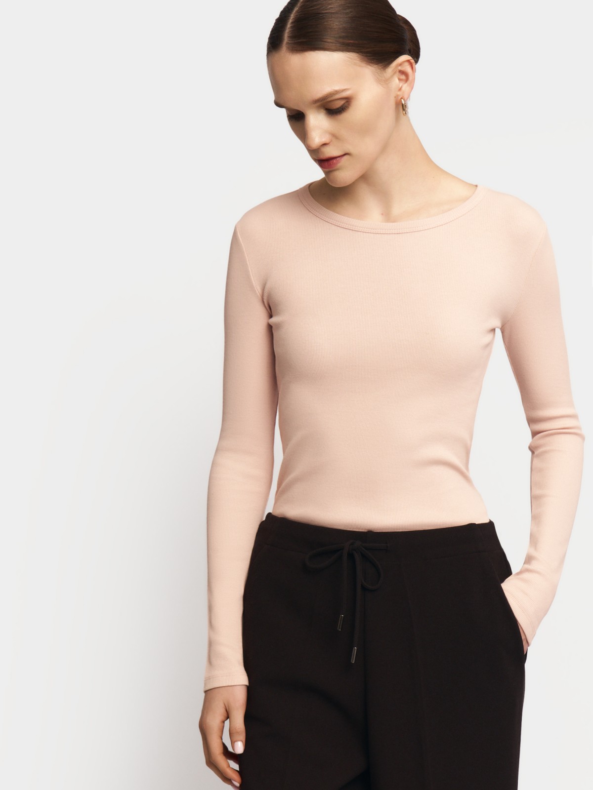 Трикотажный лонгслив из хлопка