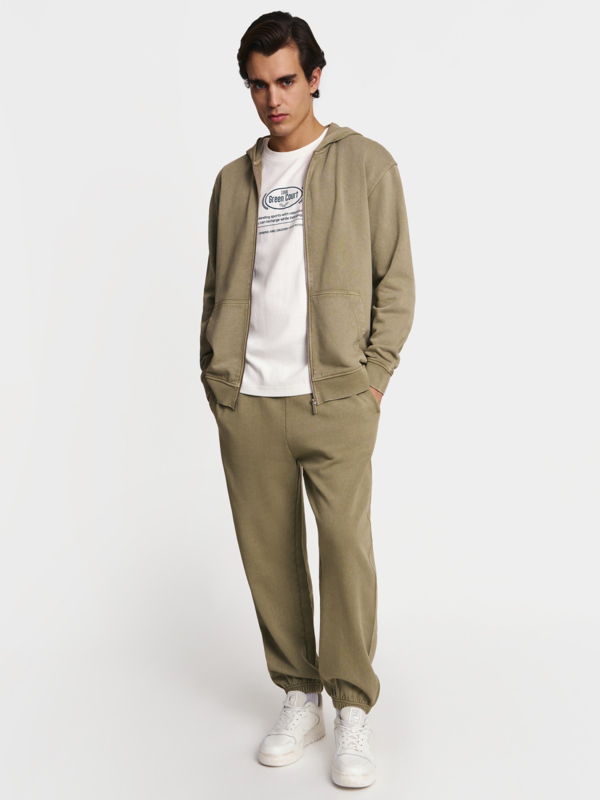 Трикотажные брюки-джоггеры из хлопка