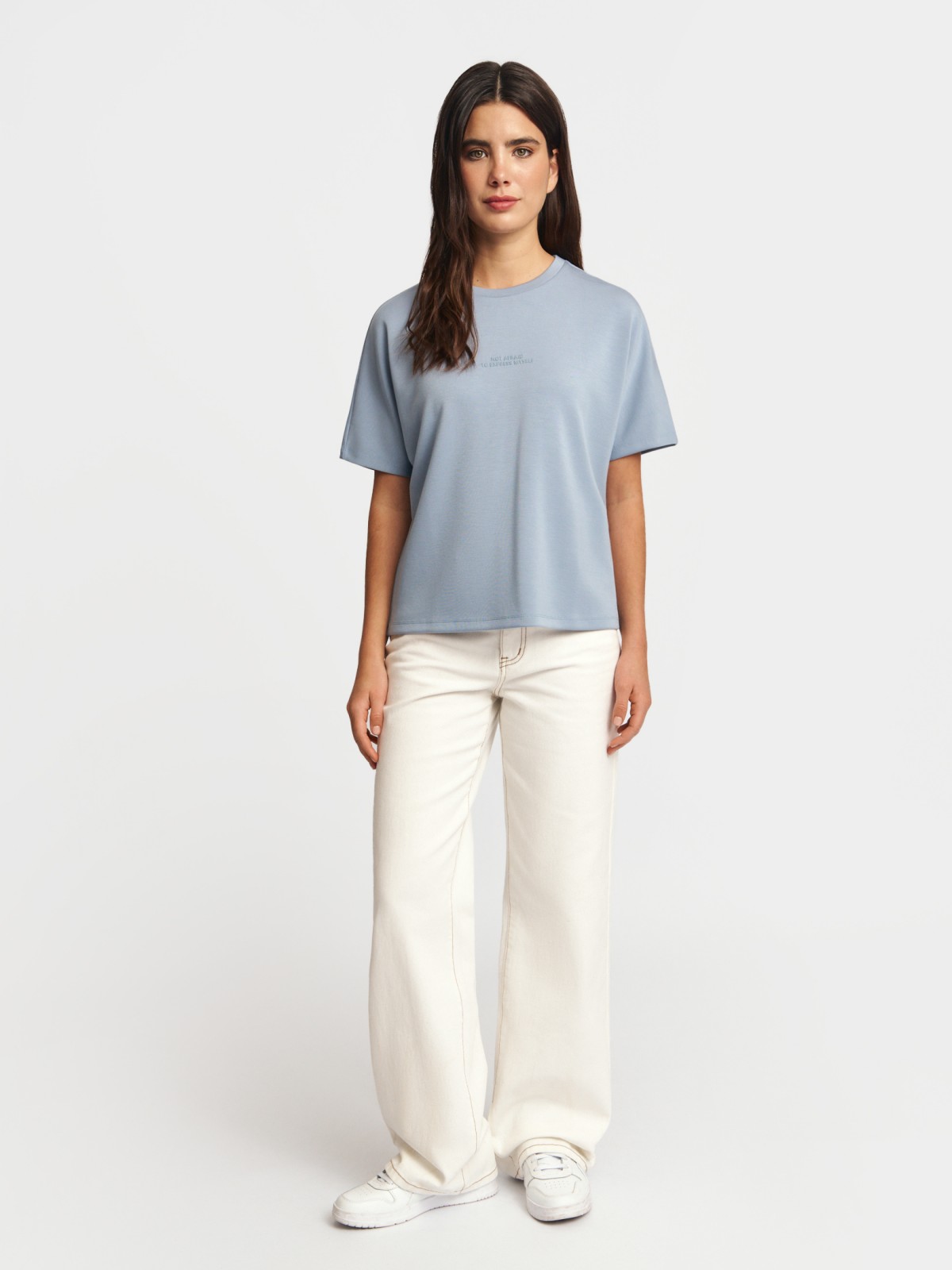 Футболка с принтом-надписью