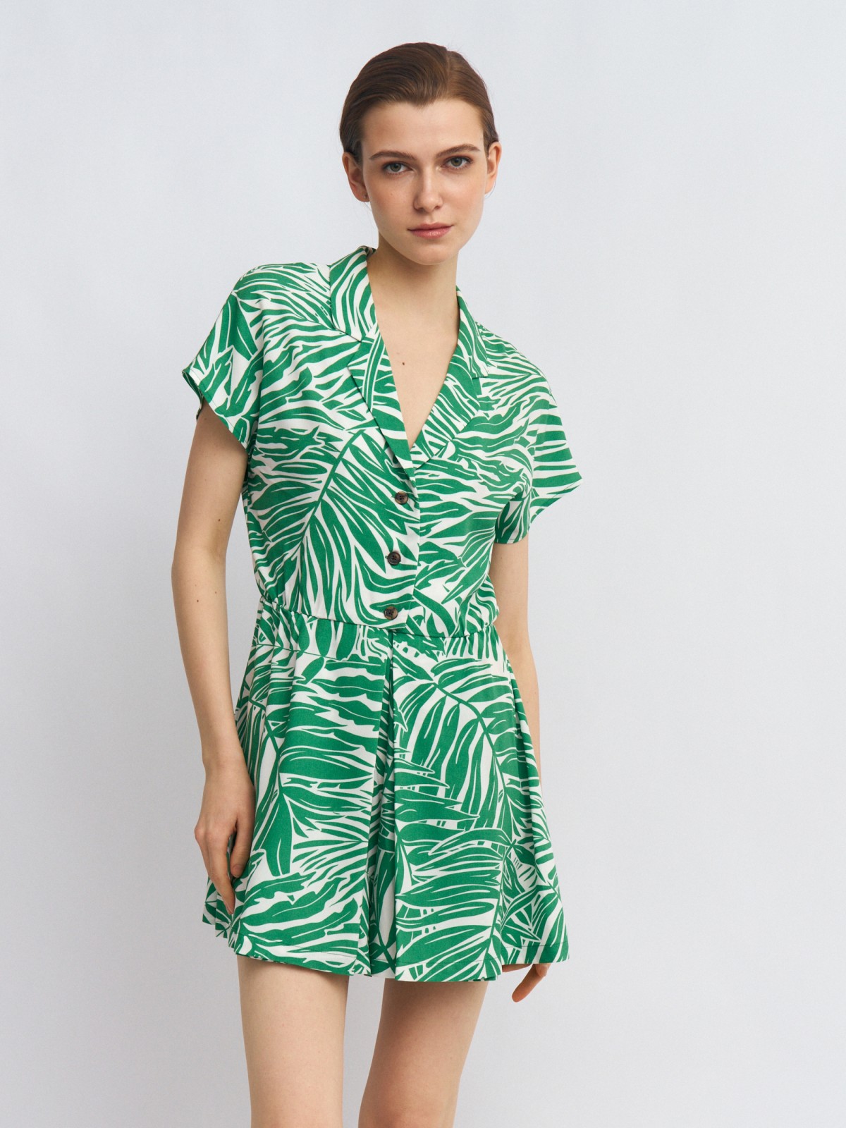 Комбинезон длины мини с коротким рукавом