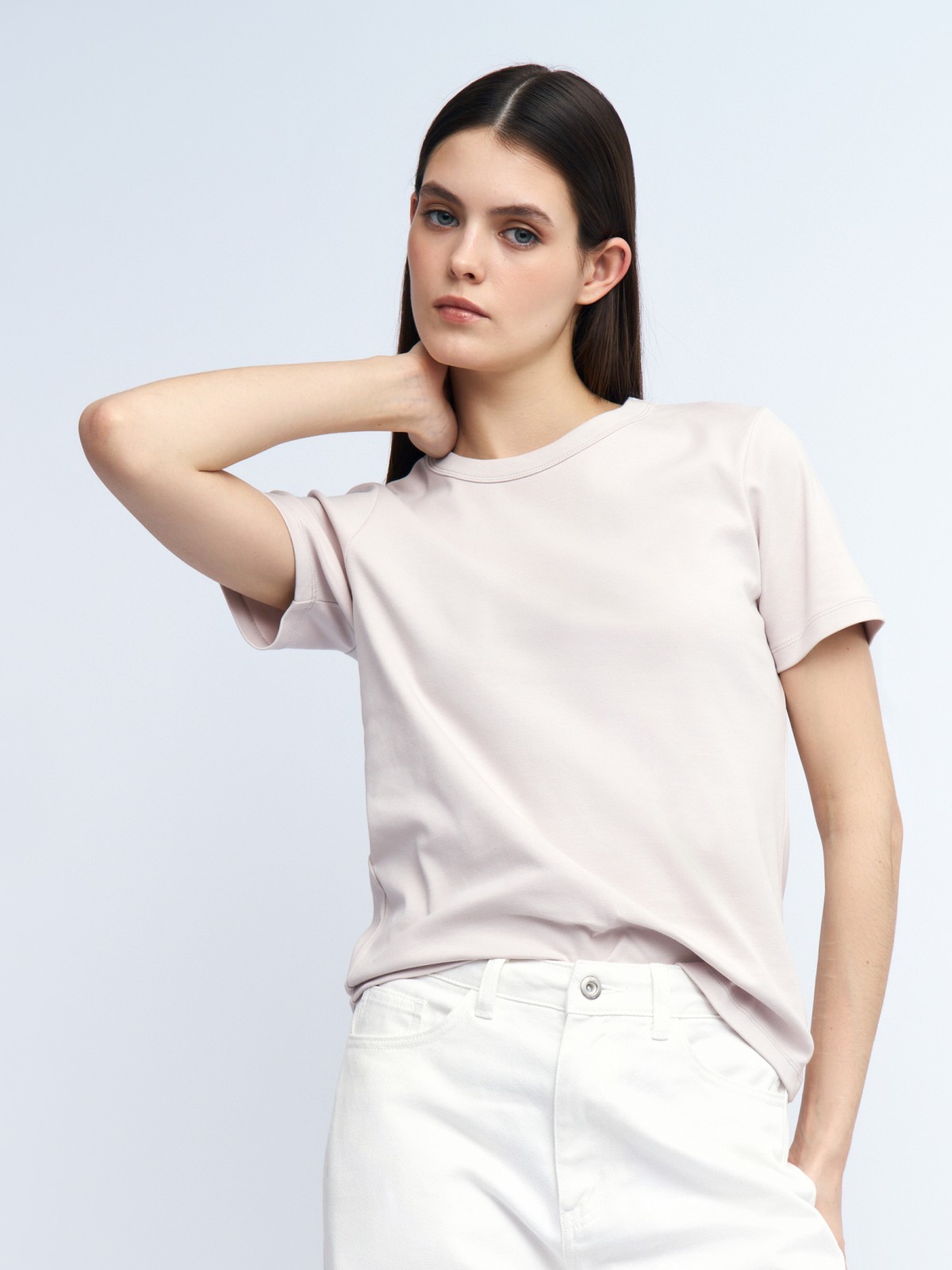 Футболка из хлопка однотонная