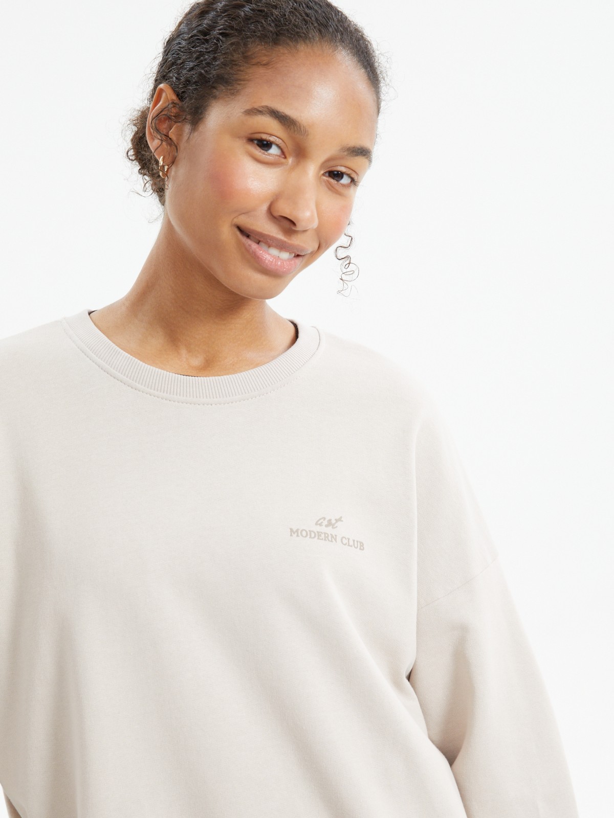 Утеплённый свитшот из хлопка с начёсом