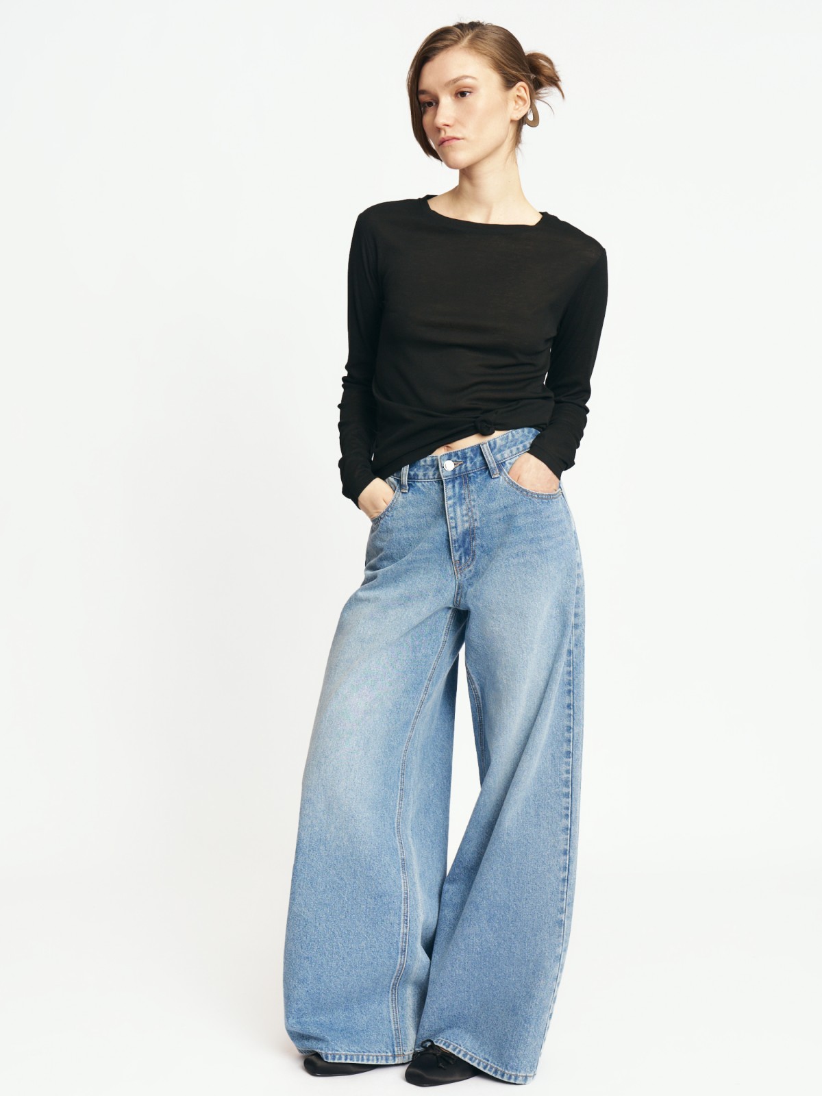 Трикотажный лонгслив из лиоцелла