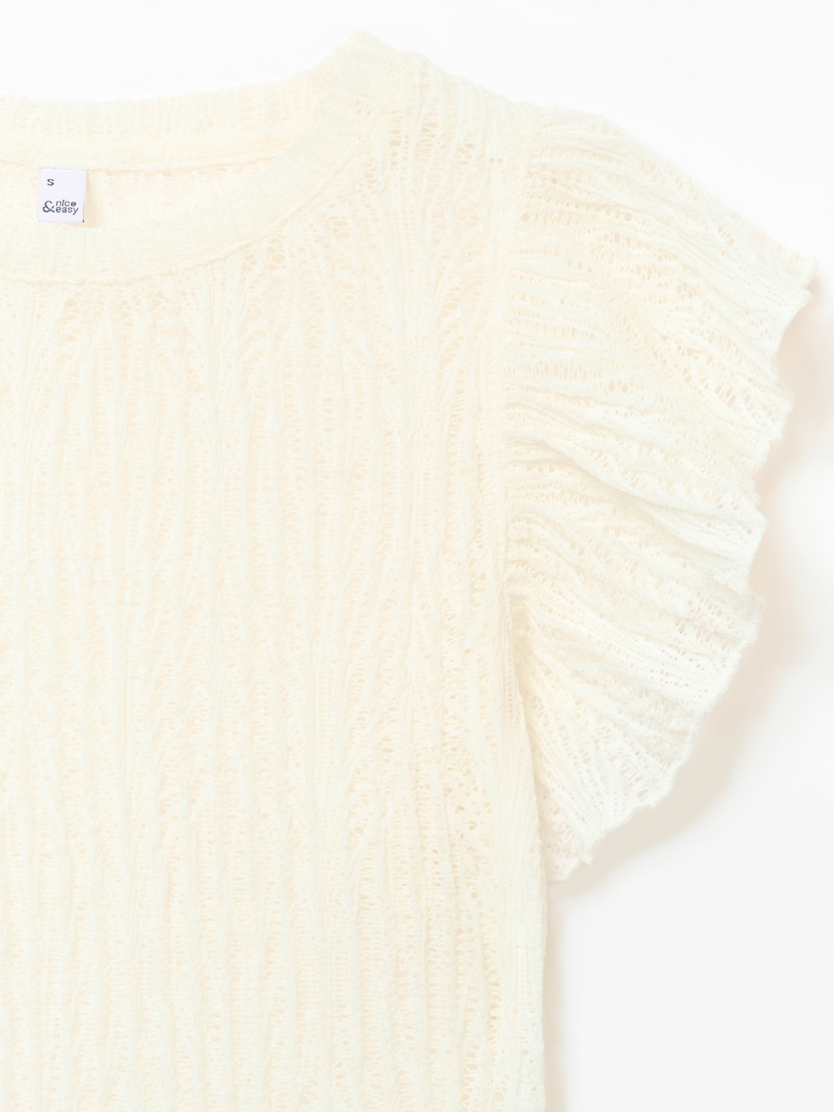 Кружевной кроп-топ с воланами