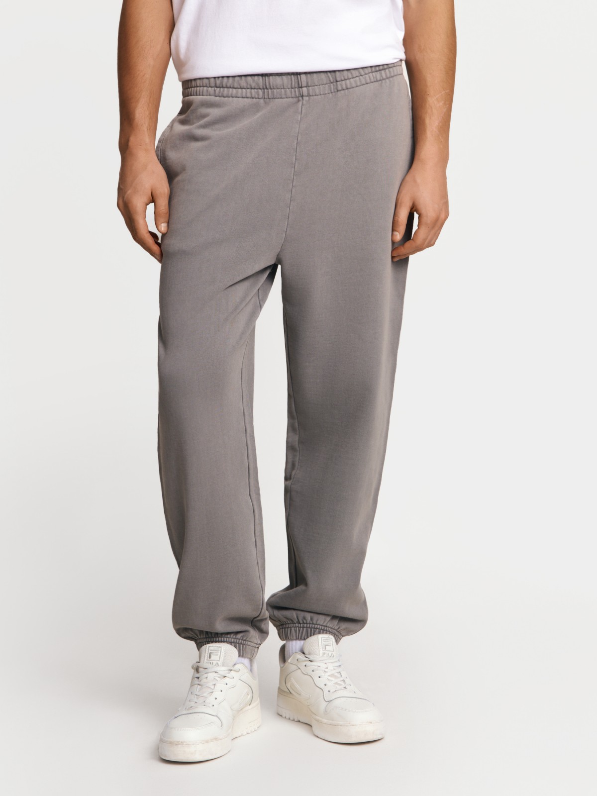 Трикотажные брюки-джоггеры из хлопка