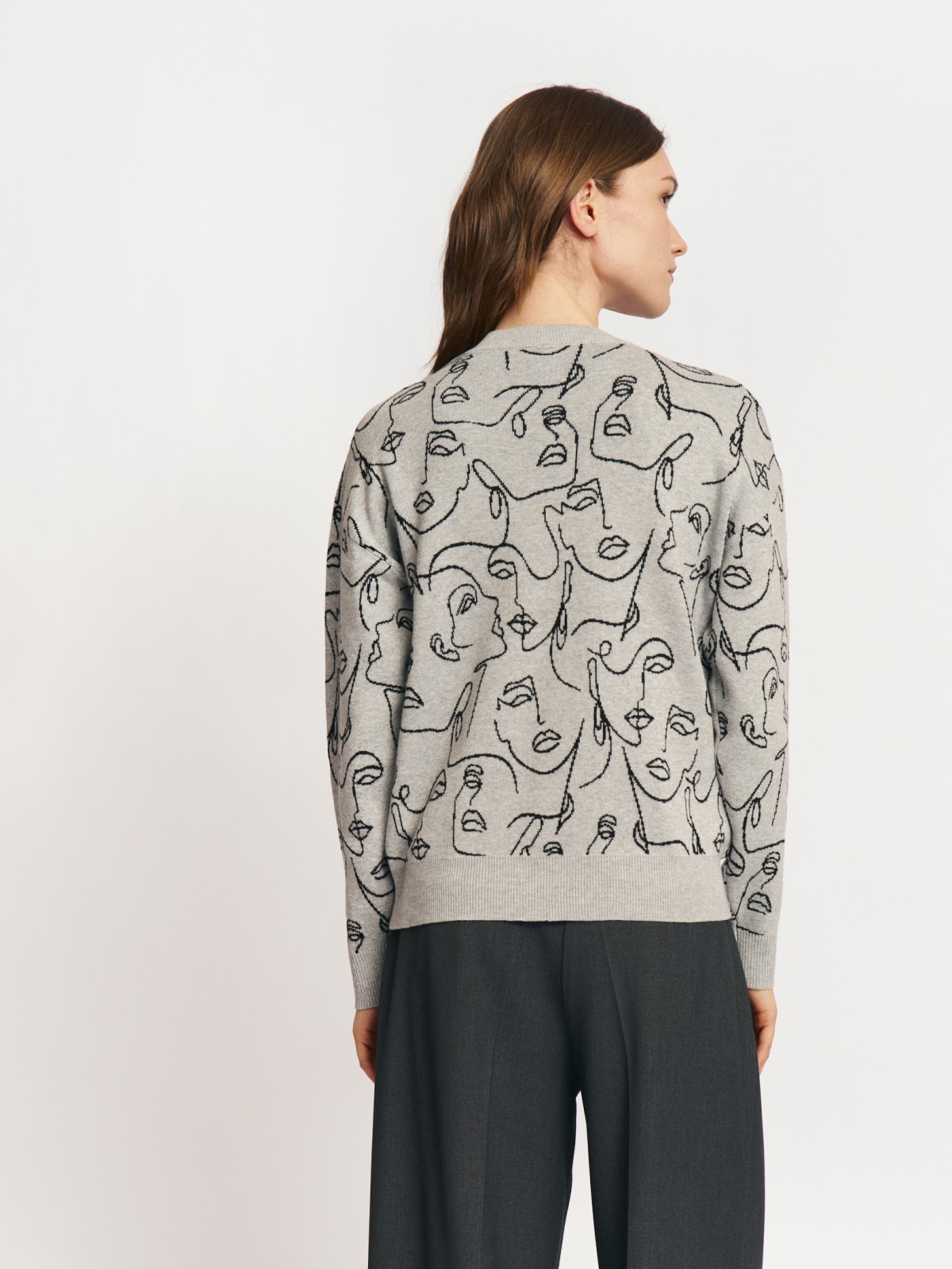 Джемпер из вязаного трикотажа с узором