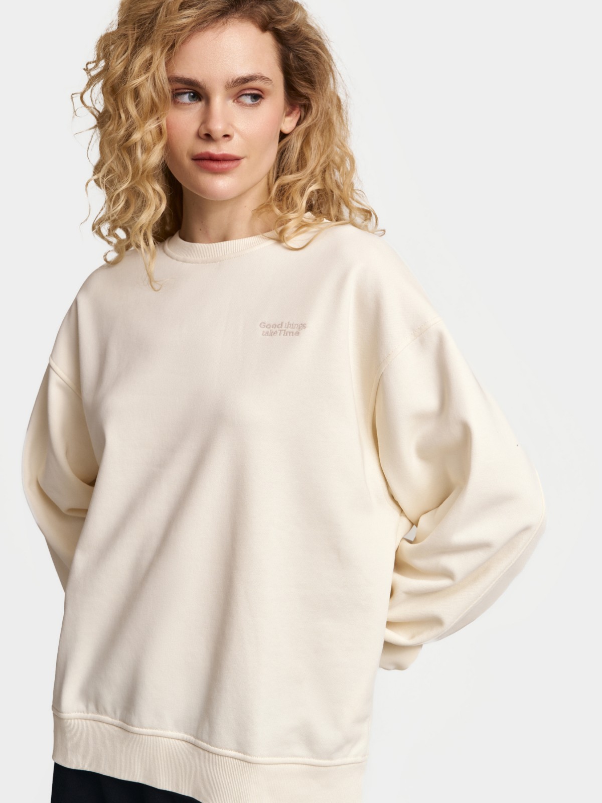 Однотонный трикотажный свитшот