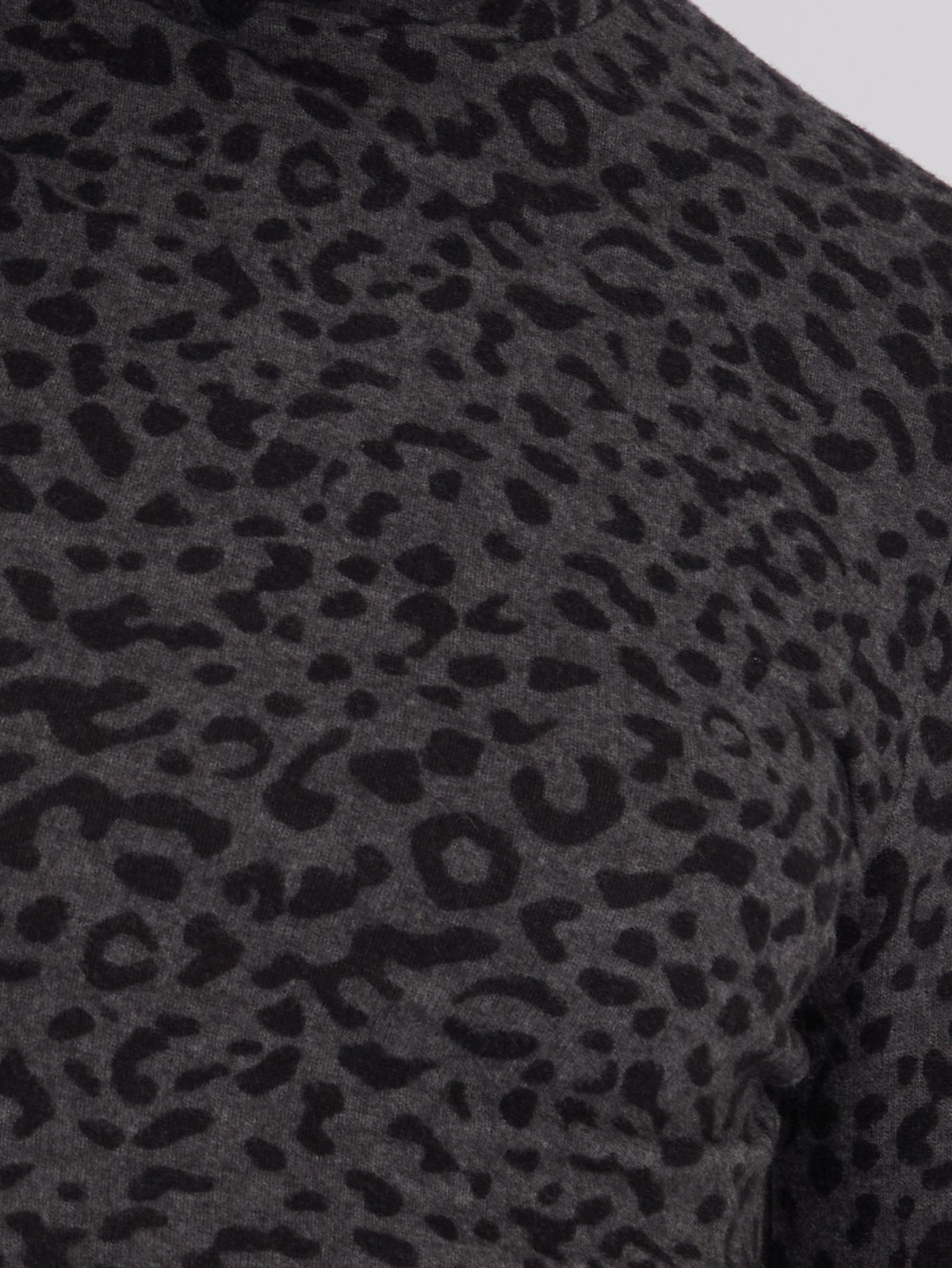 Укороченная трикотажная водолазка с леопардовым принтом zolla 22333319Y101, цвет темно-серый, размер S - фото 3