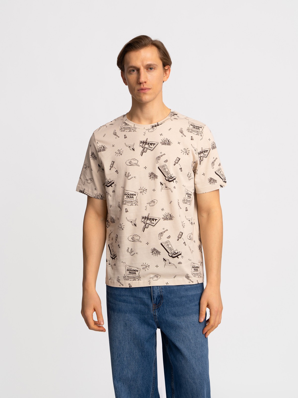 Футболка из хлопка с принтом