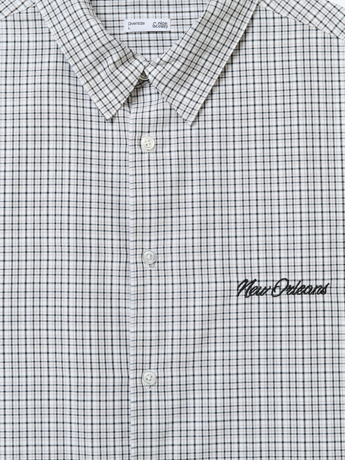 Рубашка оверсайз в клетку с коротким рукавом