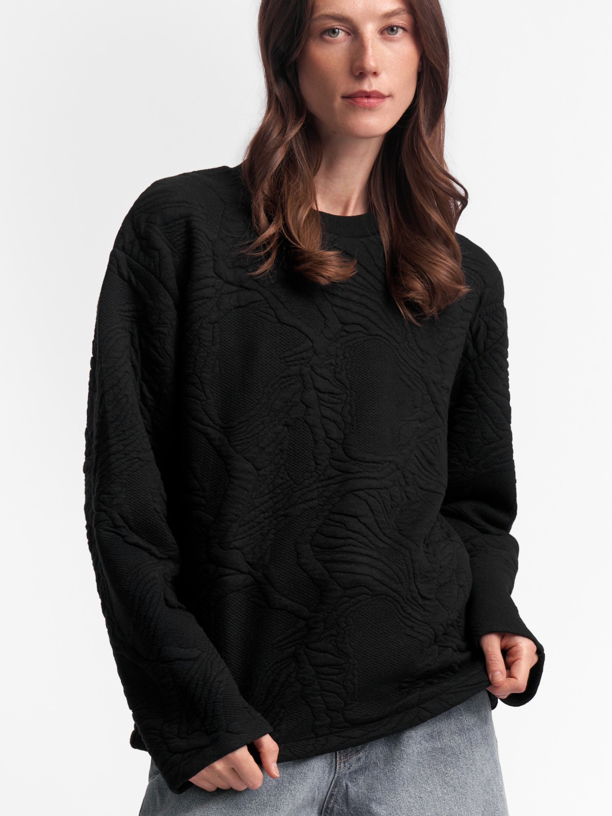 Свитшот с фактурным узором