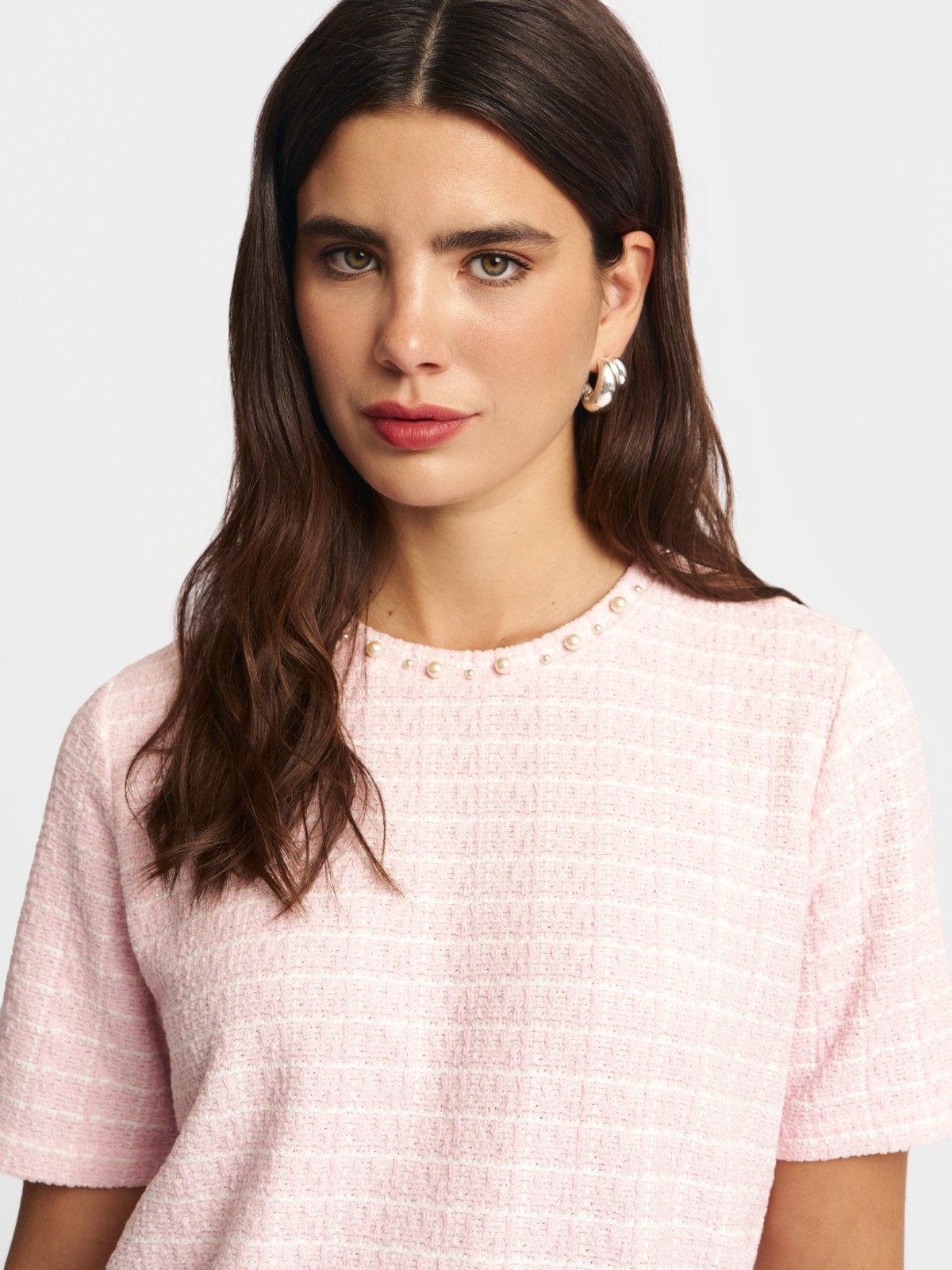 Твидовая футболка