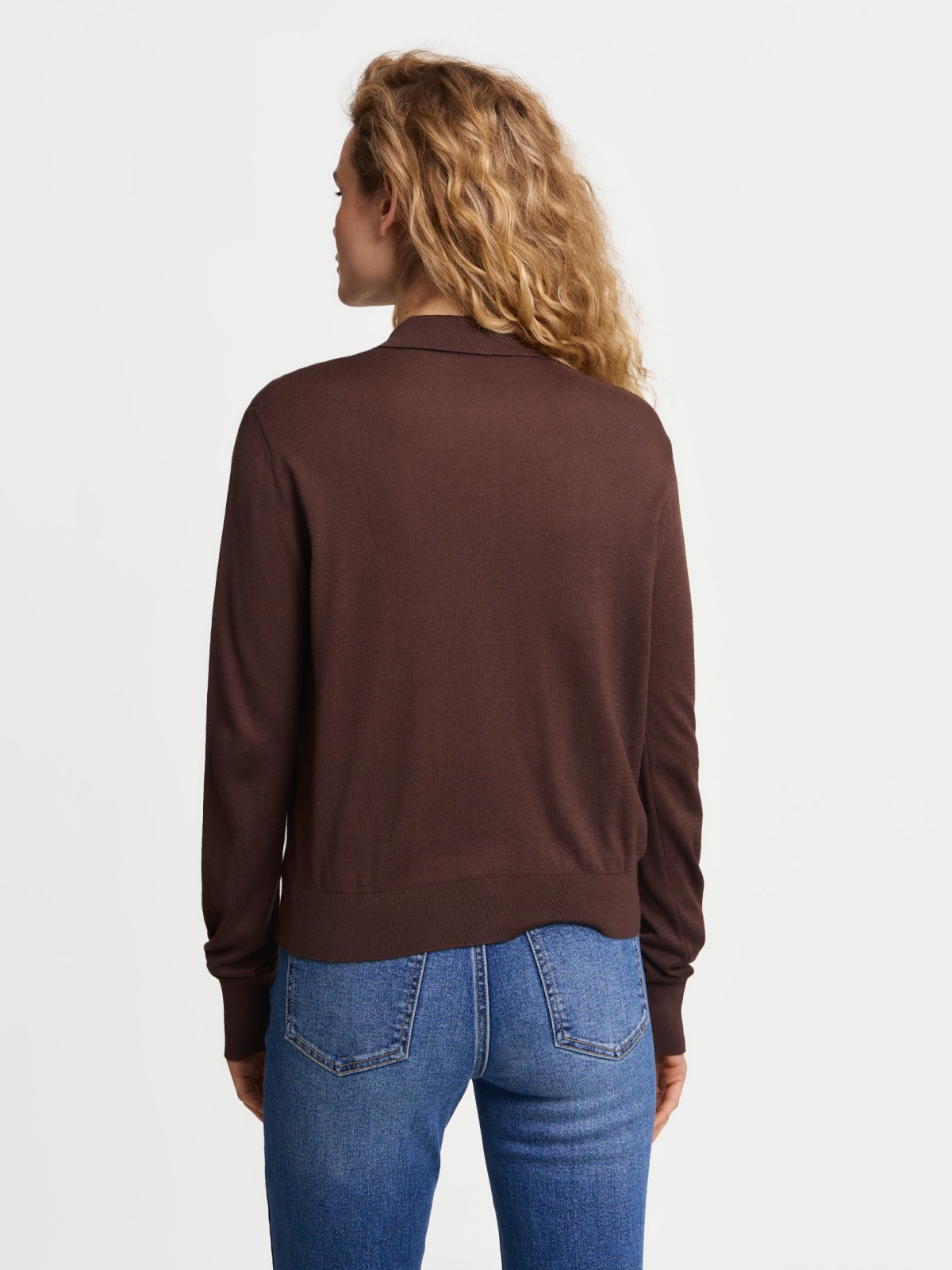 Трикотажный кардиган с воротником