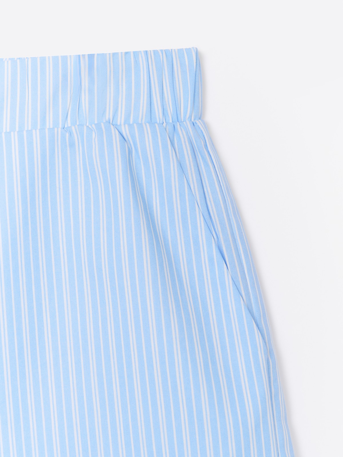 Шорты из хлопка на резинке в полоску