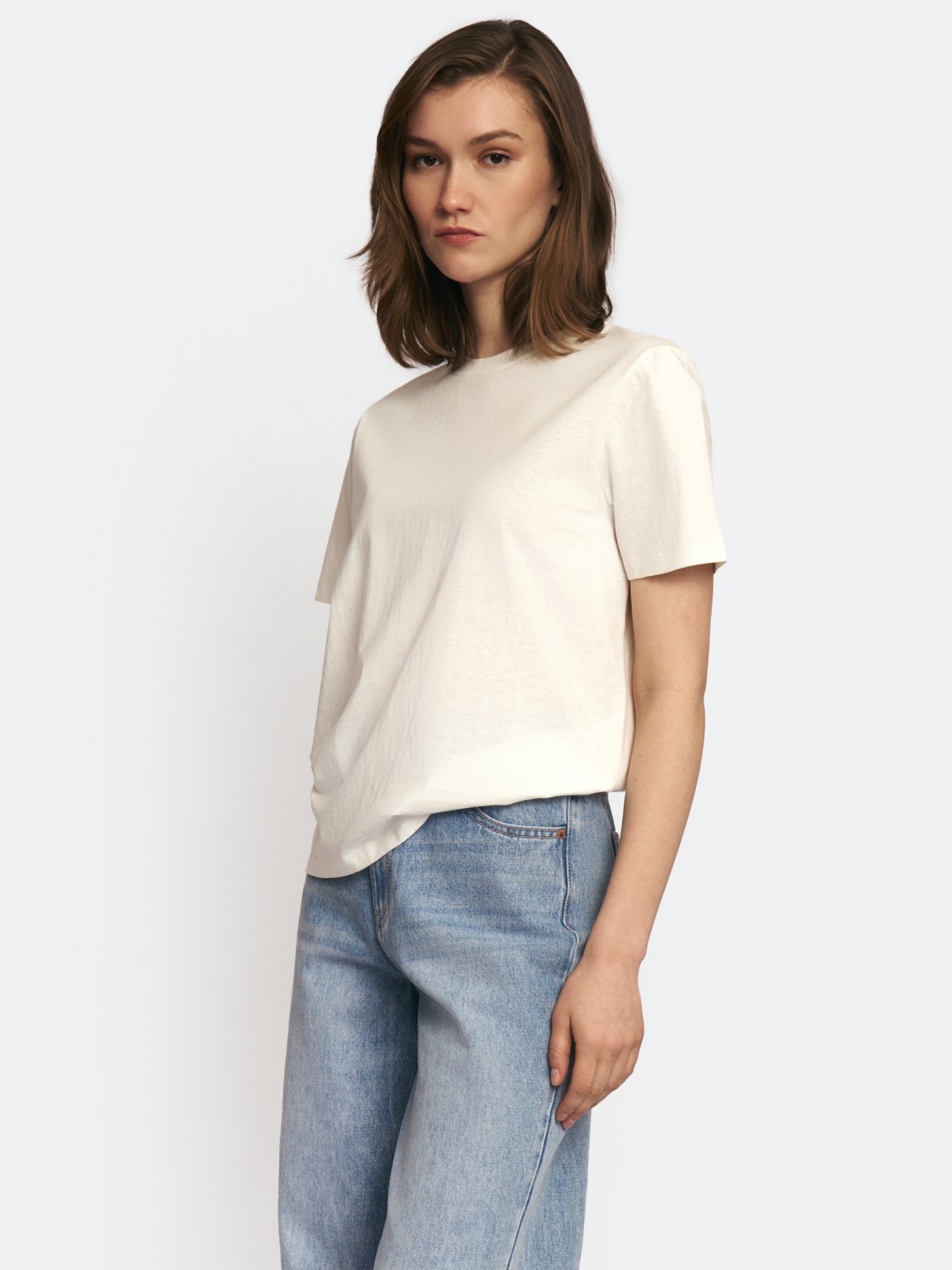 Футболка из хлопка однотонная