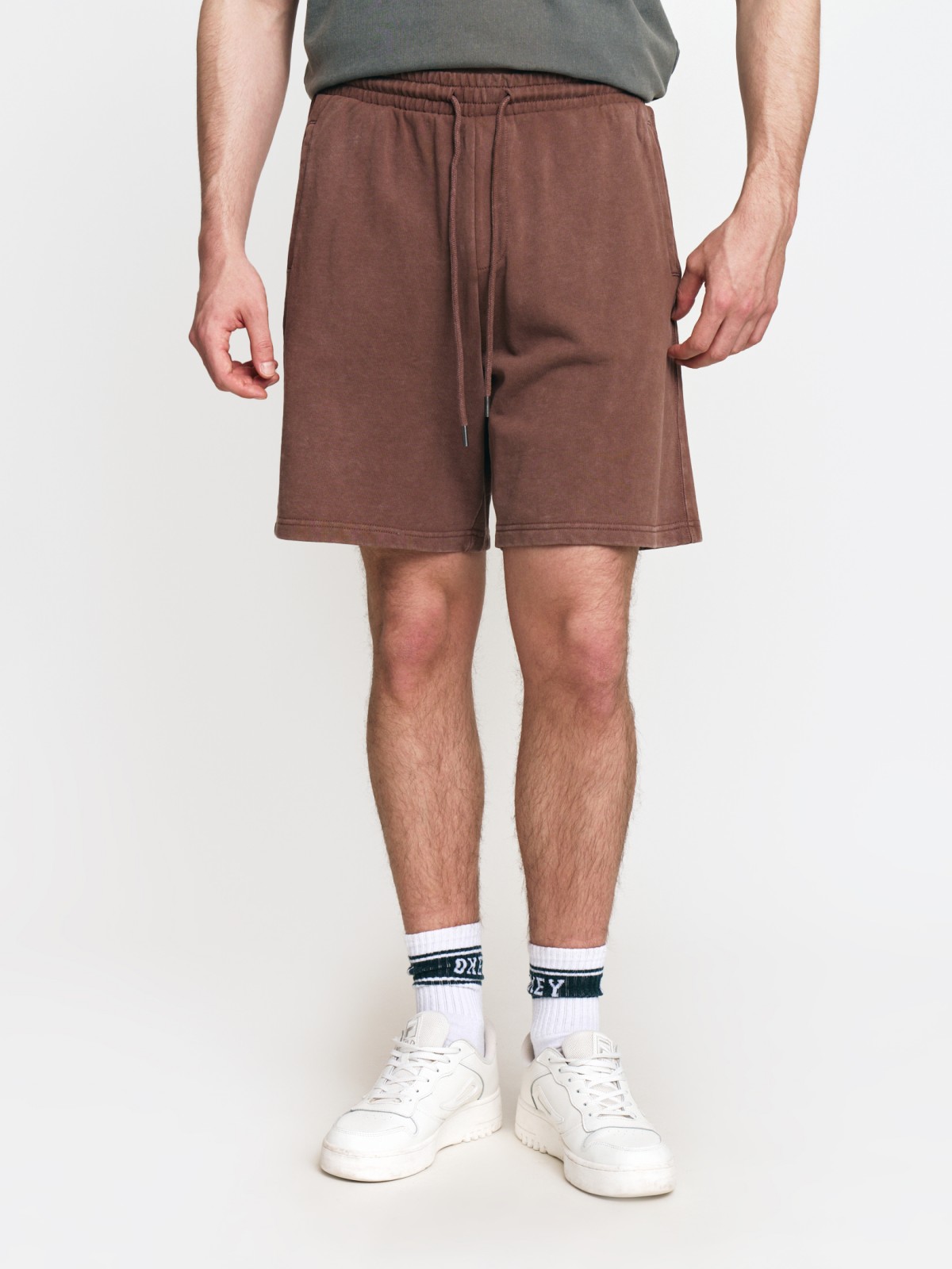 Трикотажные шорты из хлопка на резинке