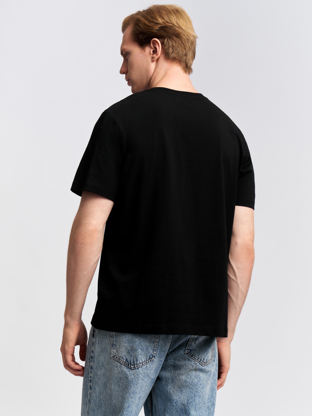 Новогодняя футболка из хлопка с принтом