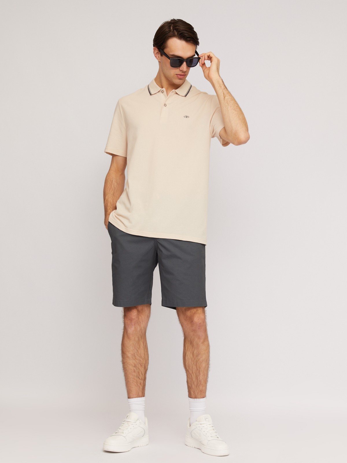 Удлинённые шорты на резинке из хлопка